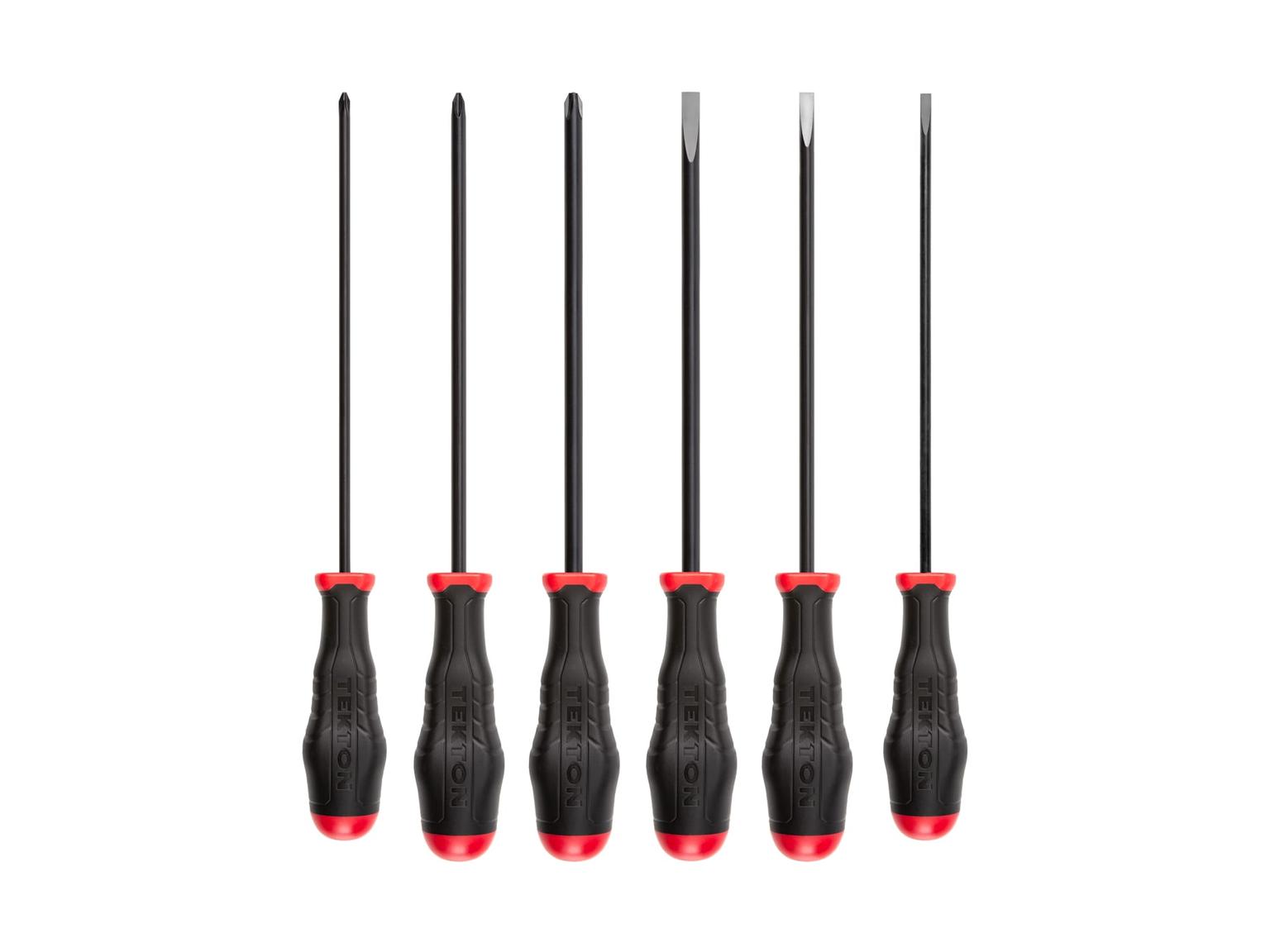 Long High-Torque Black Oxide Blade Screwdriver Set (6-Piece)