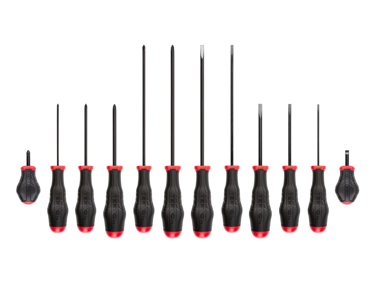 High-Torque Black Oxide Blade Screwdriver Set (12-Piece)