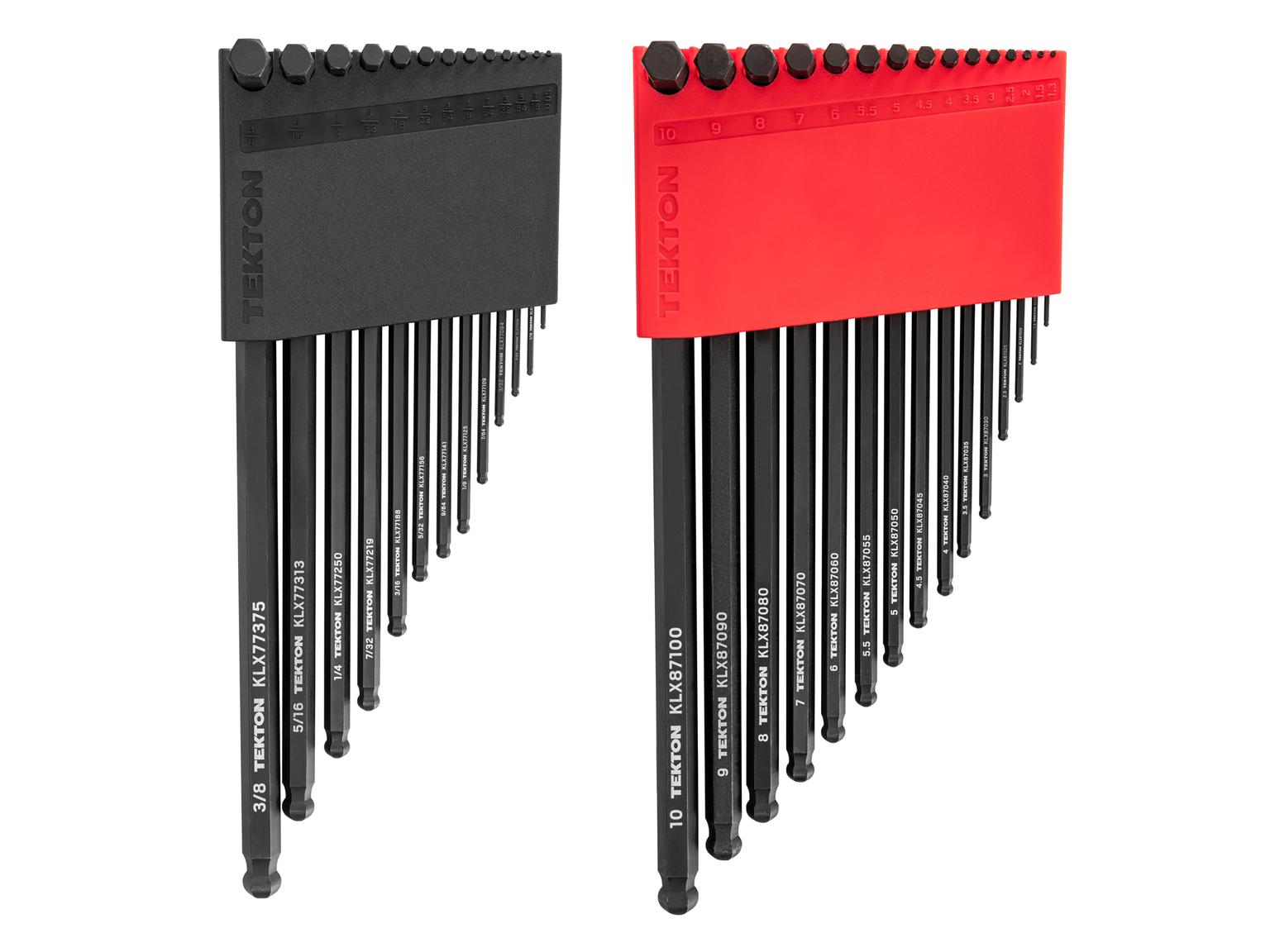Short Arm Ball End Hex L-Key Set with Holders (28-Piece)