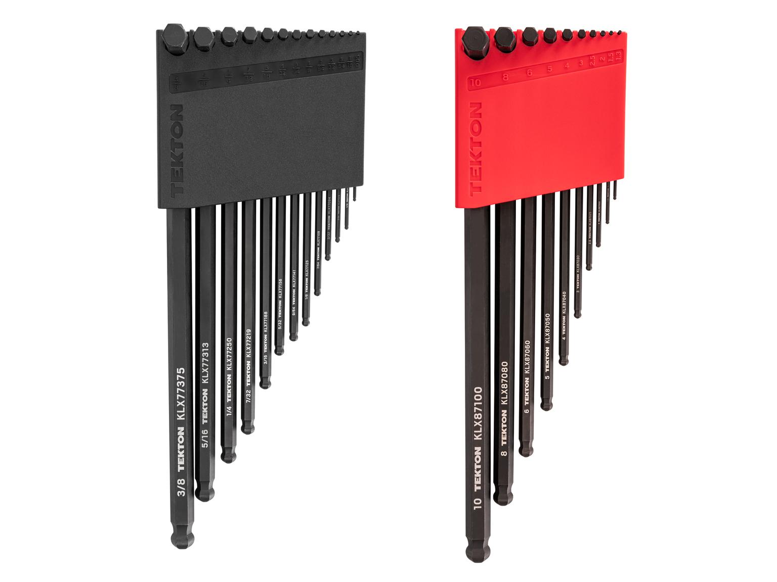 Short Arm Ball End Hex L-Key Set with Holders (23-Piece)