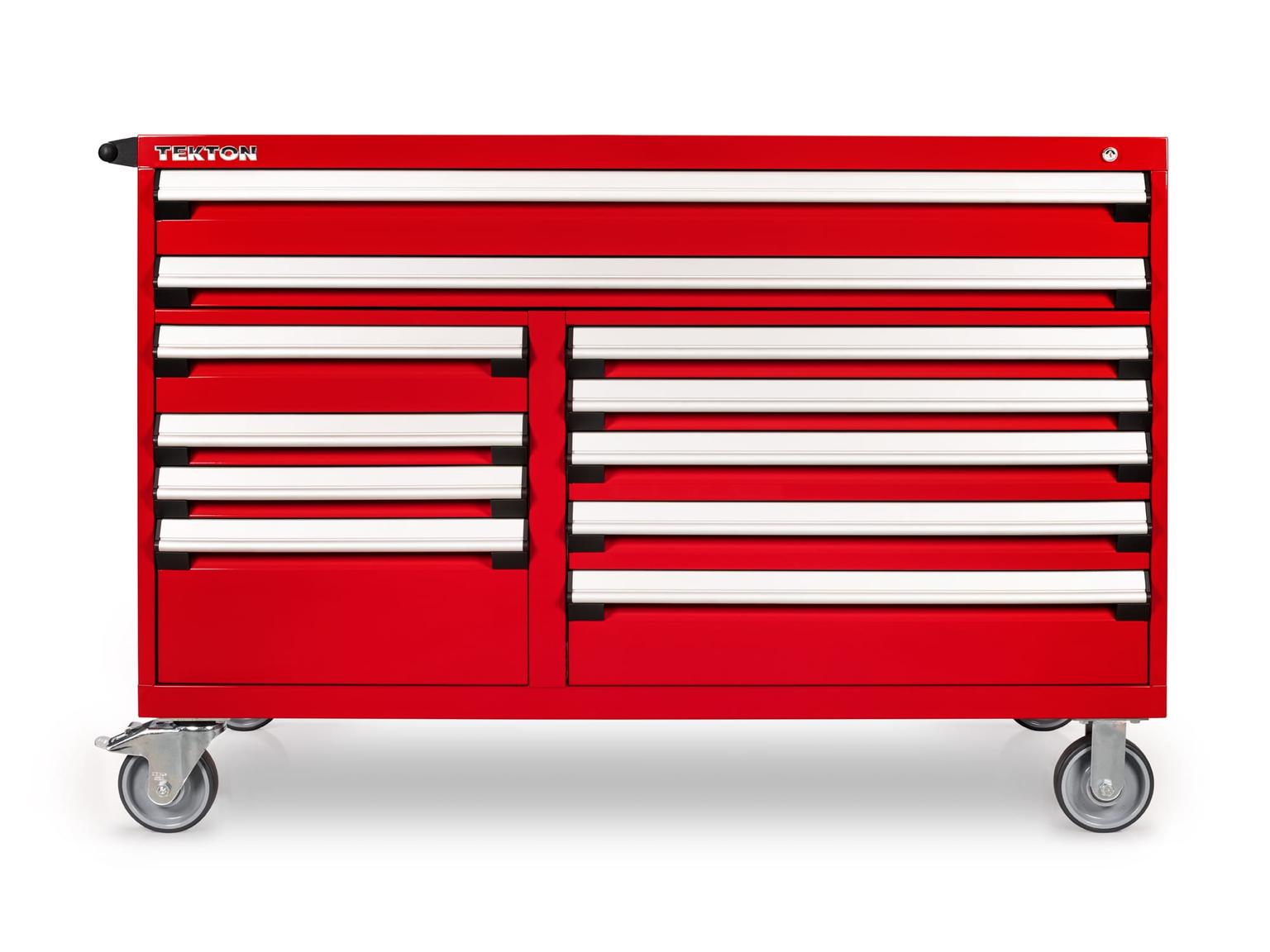 TEKTON OCL64200-T 11-Drawer 40/60 Split Bank Tool Cabinet, Red (60 W x 30 D x 41.5 H in.)