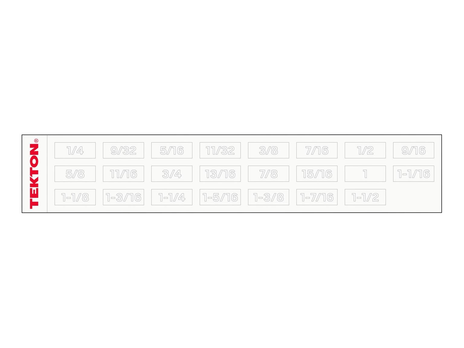 Modular Wrench Organizers Label Sheets