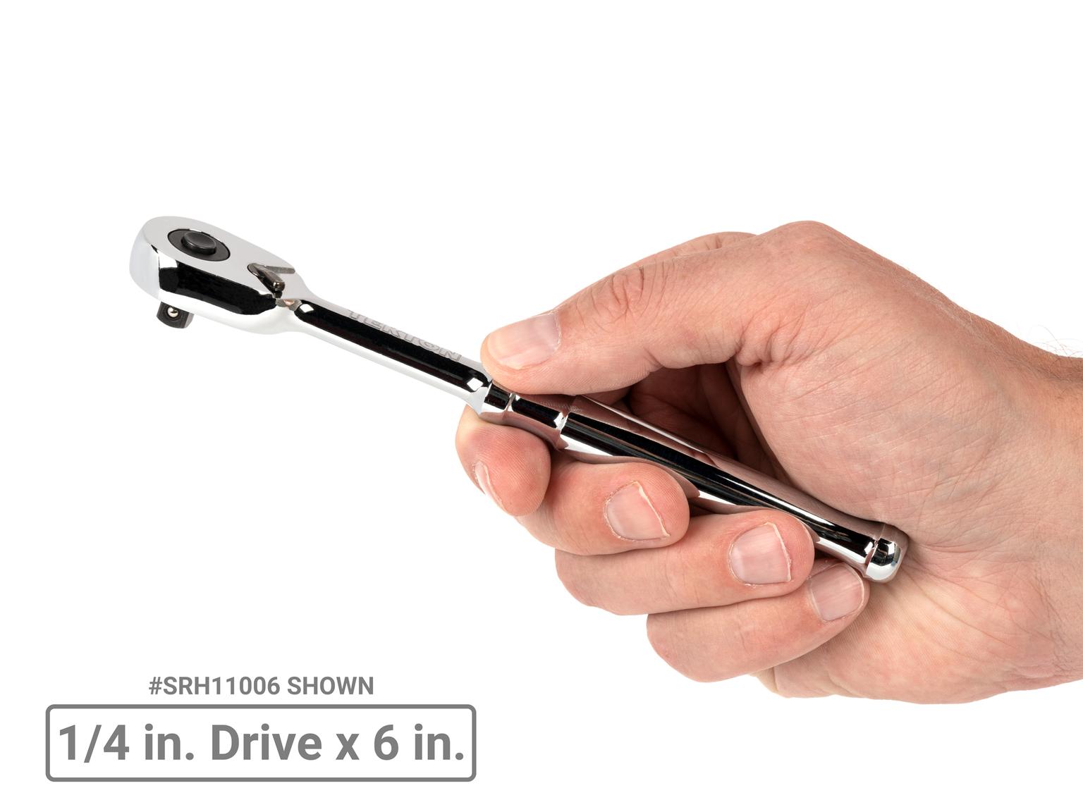TEKTON SDR99007-T 1/4 Inch Drive Quick-Release Ratchet and Spinner Handle Set (5-Piece)