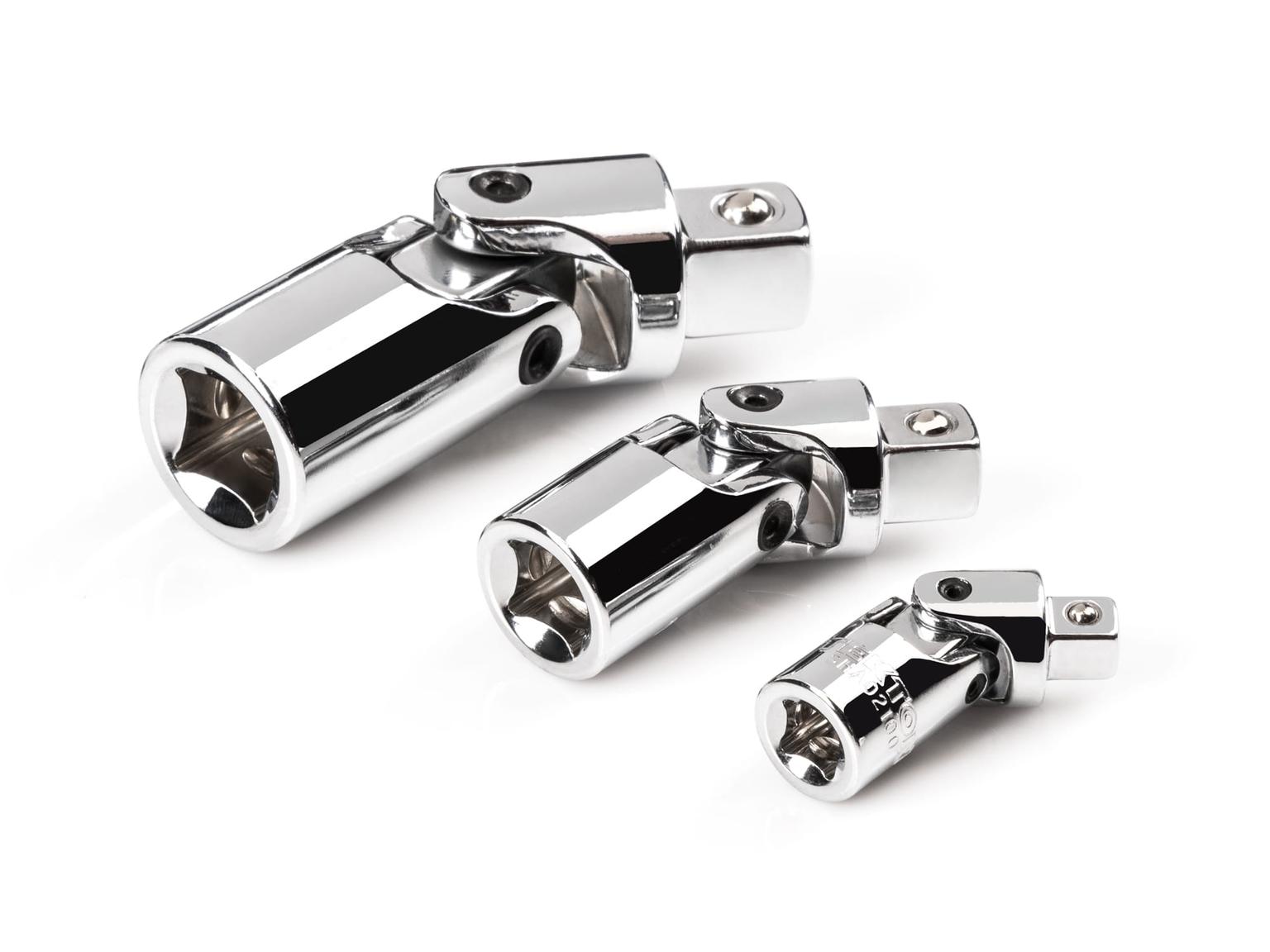 1/4, 3/8, 1/2 Inch Drive Universal Joint Set (3-Piece)