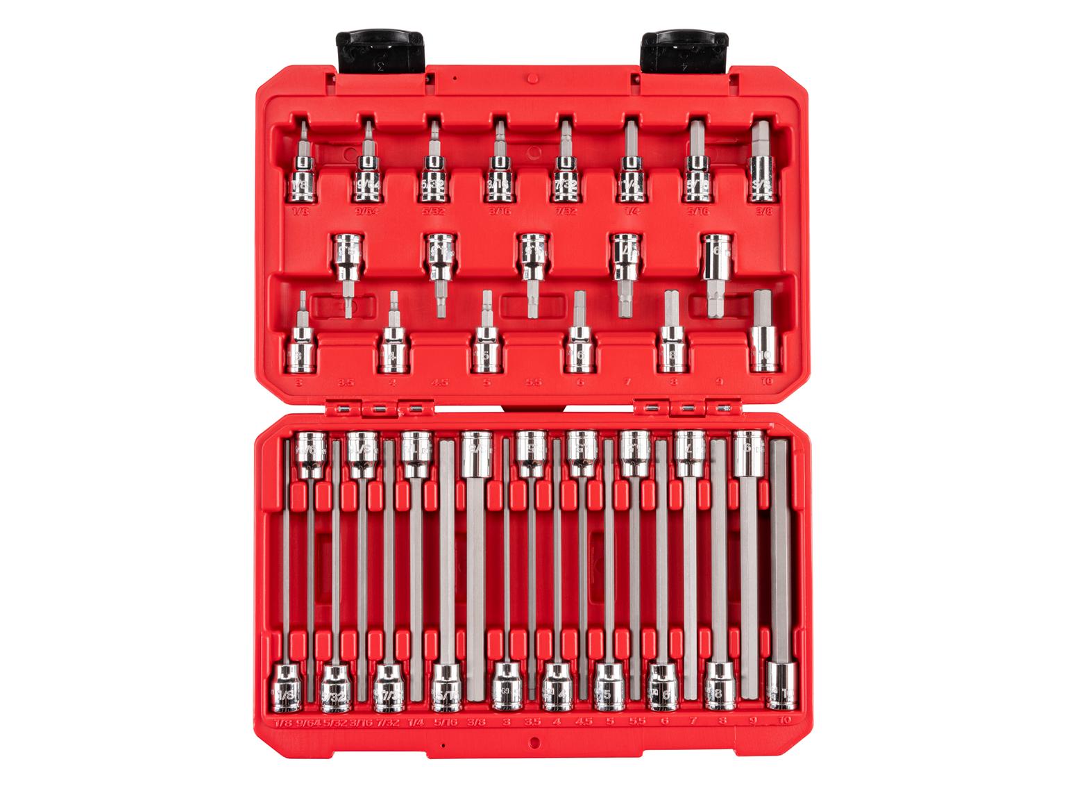 3/8 Inch Drive Hex Bit Socket Set with Case (38-Piece)