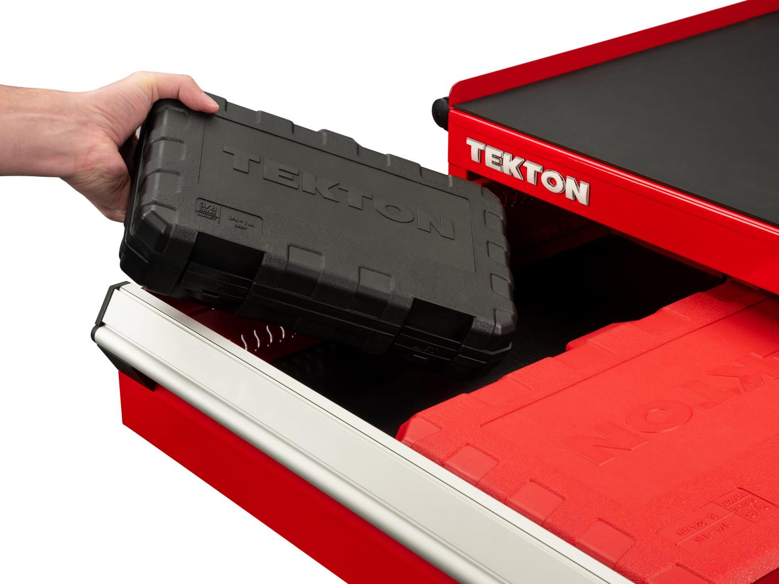 TEKTON SID91301-D 3/8 Inch Drive Deep 6-Point Impact Socket Set with Case, 15-Piece (1/4-1 in.)