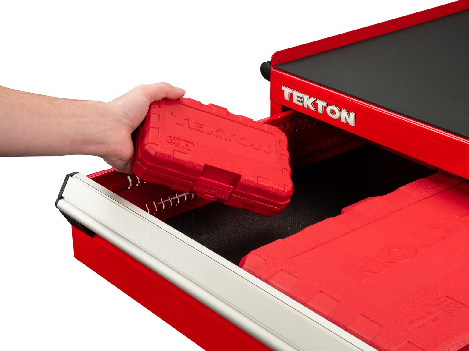 TEKTON SID91302-D 3/8 Inch Drive 6-Point Impact Socket Set with Case, 19-Piece (6-24 mm)