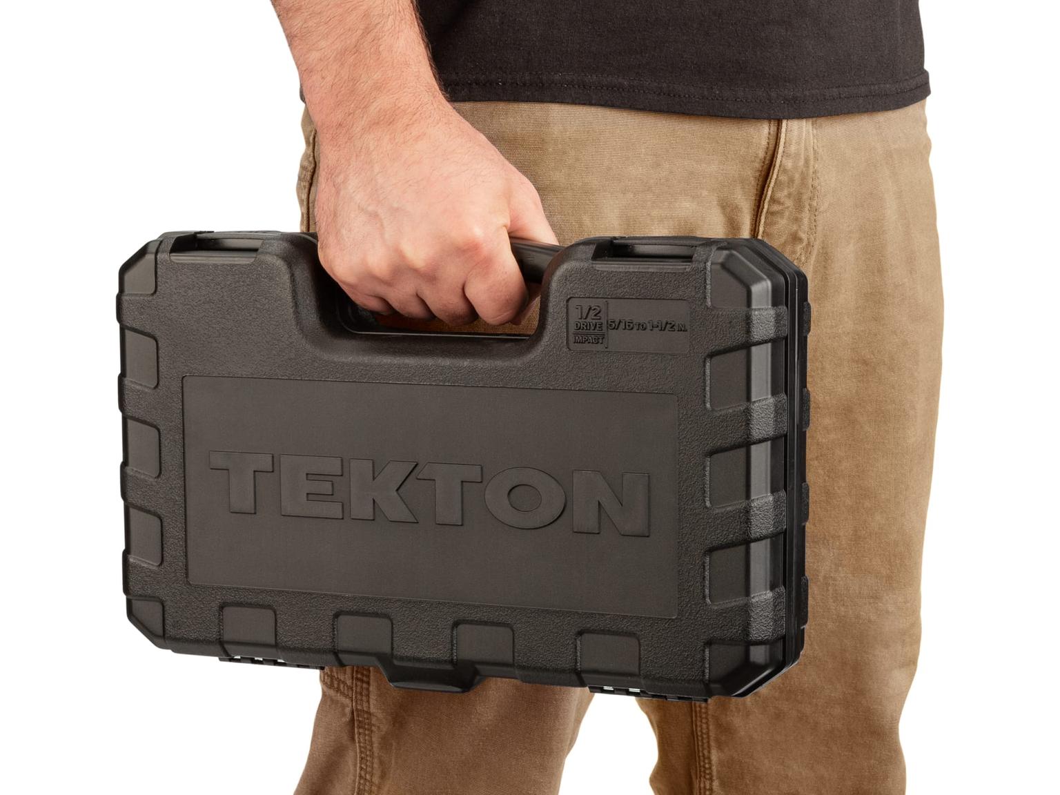 TEKTON SID92302-D 1/2 Inch Drive 6-Point Impact Socket Set, 21-Piece (5/16 - 1-1/2 in.)
