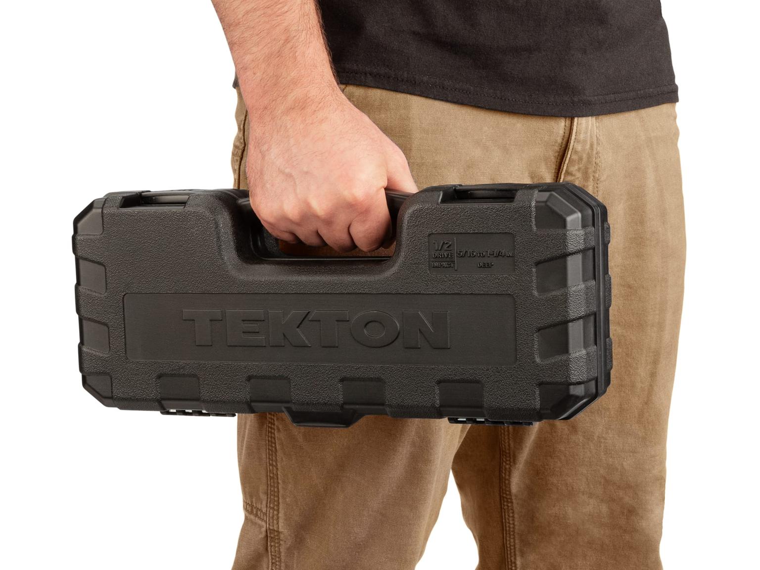 TEKTON SID92305-D 1/2 Inch Drive Deep 6-Point Impact Socket Set, 17-Piece (5/16 - 1-1/4 in.)
