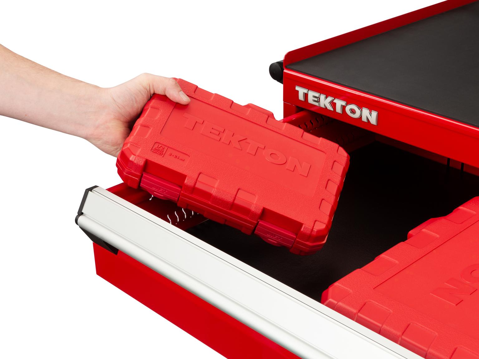 TEKTON SID92321-D 1/2 Inch Drive 6-Point Impact Socket Set, 17-Piece (8-24 mm)