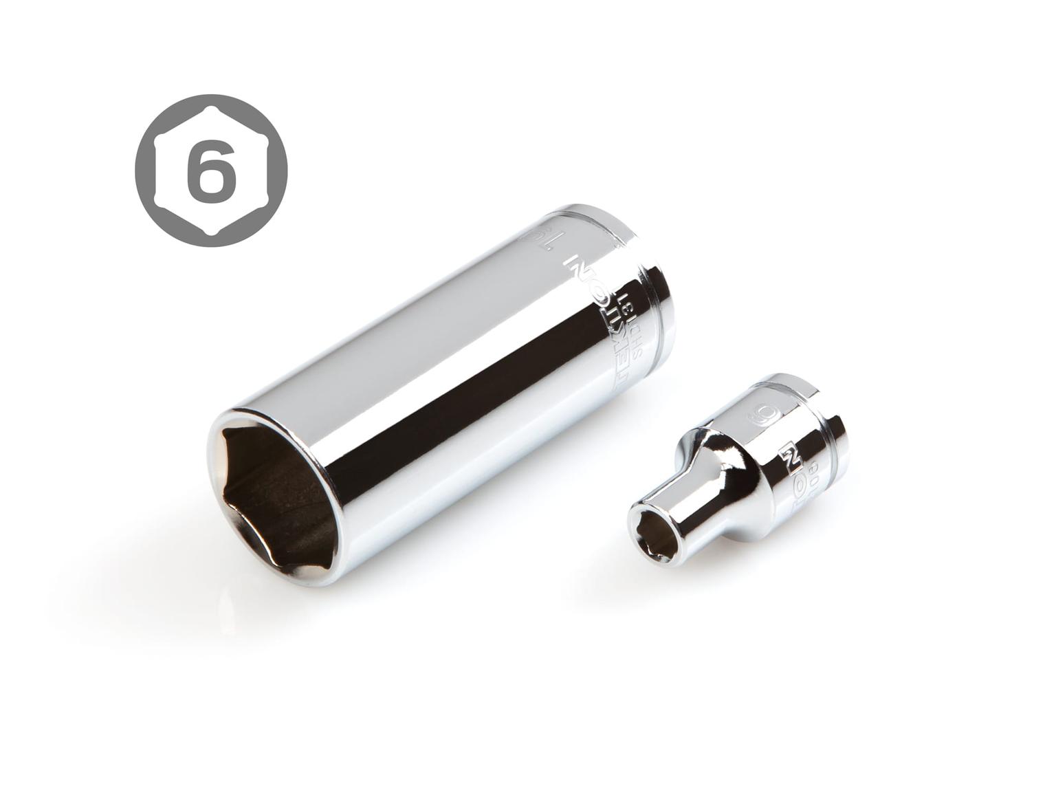 TEKTON SKT15201-D 3/8 Inch Drive 6-Point Socket and Ratchet Set, 42-Piece (6-24 mm)