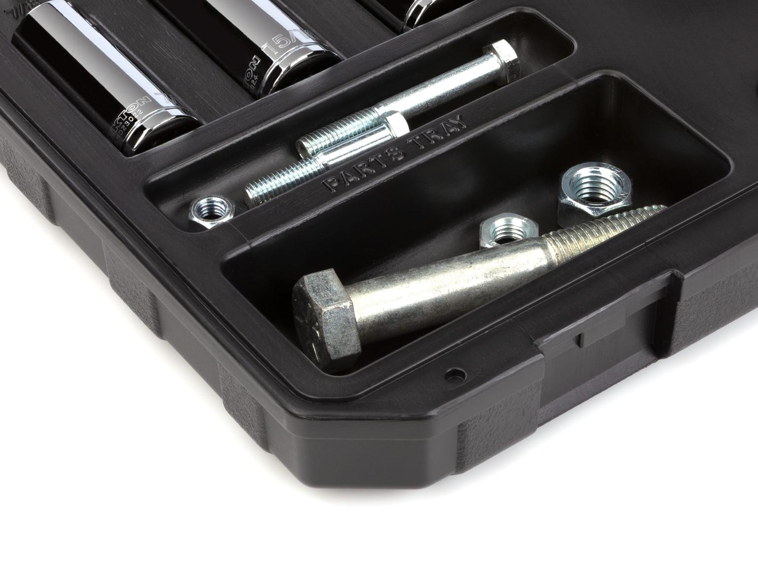 TEKTON SKT25101-D 1/2 Inch Drive 6-Point Socket and Ratchet Set, 37-Piece (3/8 - 1-5/16 in.)