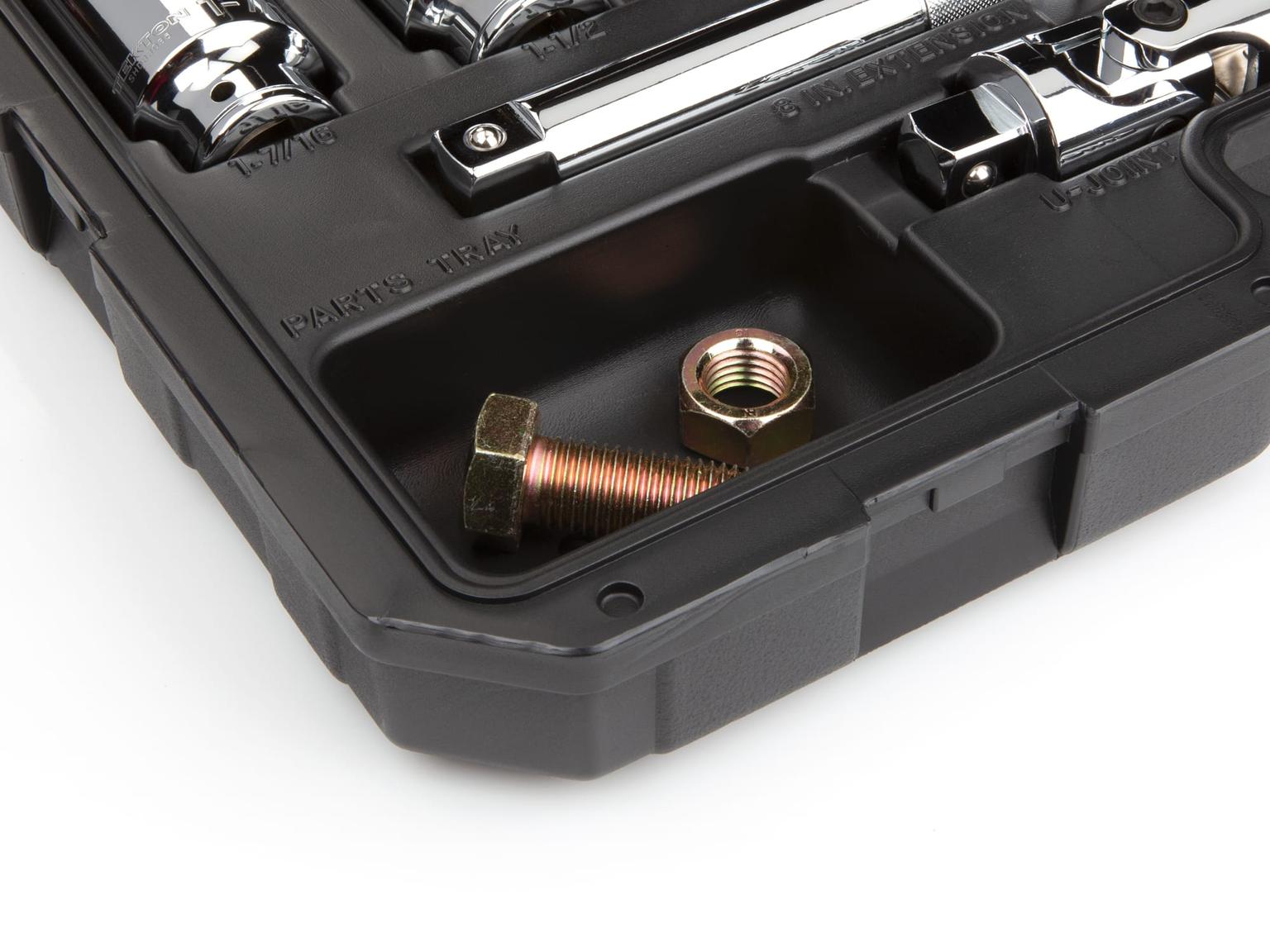 TEKTON SKT35104-T 3/4 Inch Drive 6-Point Socket and Ratchet Set, 24-Piece (3/4-2 in.)