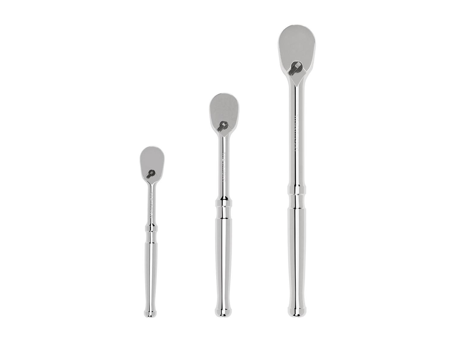 1/4, 3/8, 1/2 Inch Drive Ratchet Set (3-Piece)