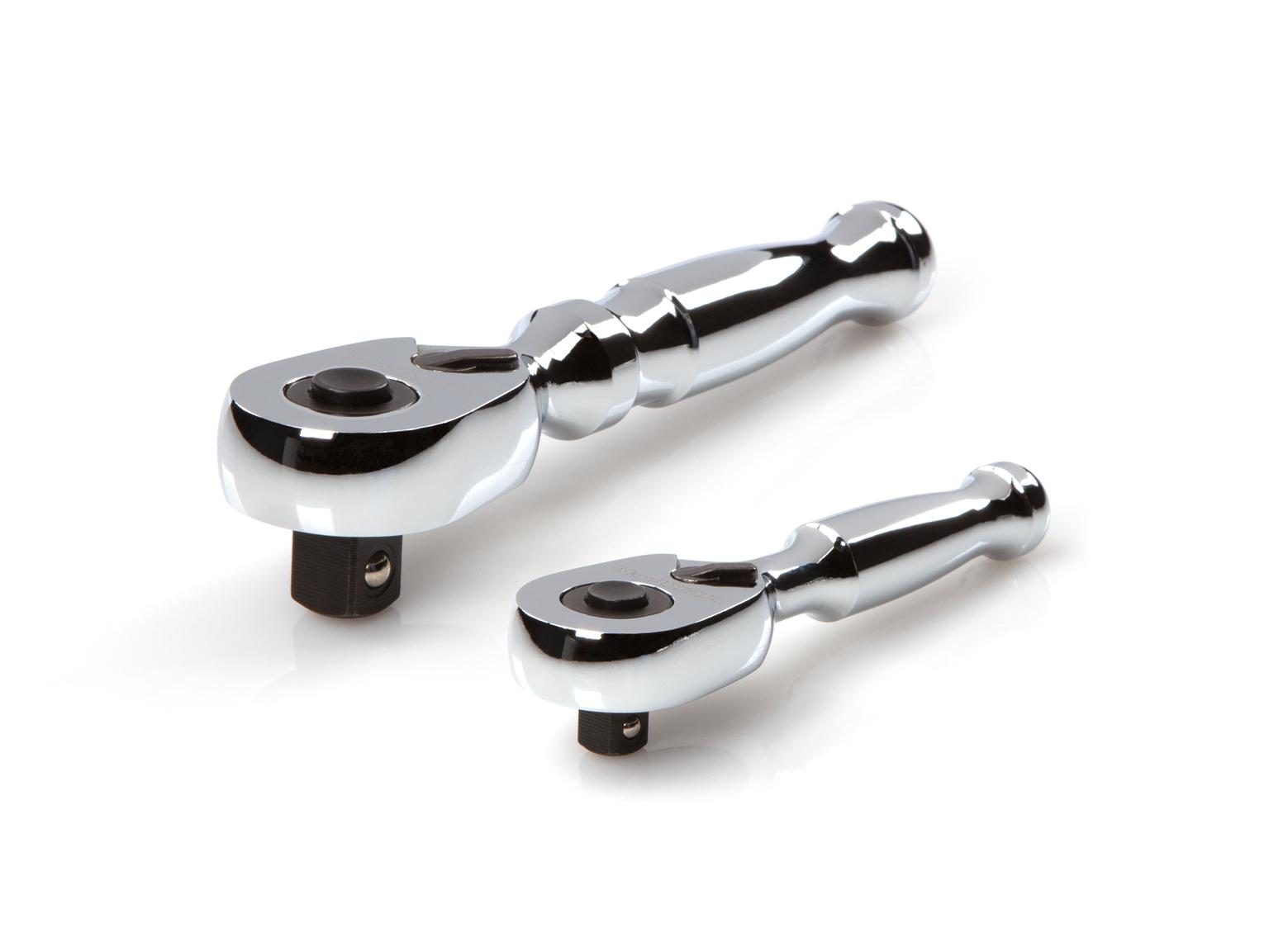 TEKTON SRH91105-T 1/4, 3/8 Inch Drive Stubby Quick-Release Ratchet Set (2-Piece)