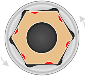 6-Point Socket Grips Sides
