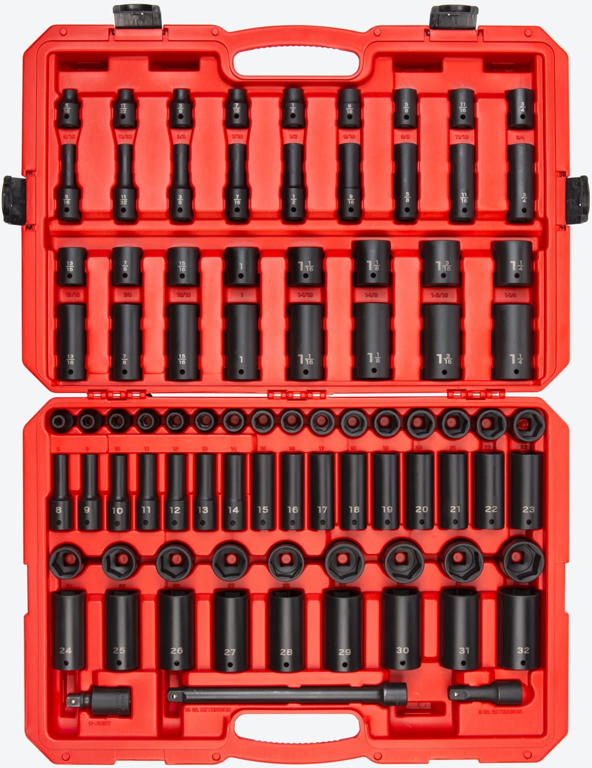 TEKTON 1/2 Inch Drive 6-Point Impact Socket Set, 87-Piece