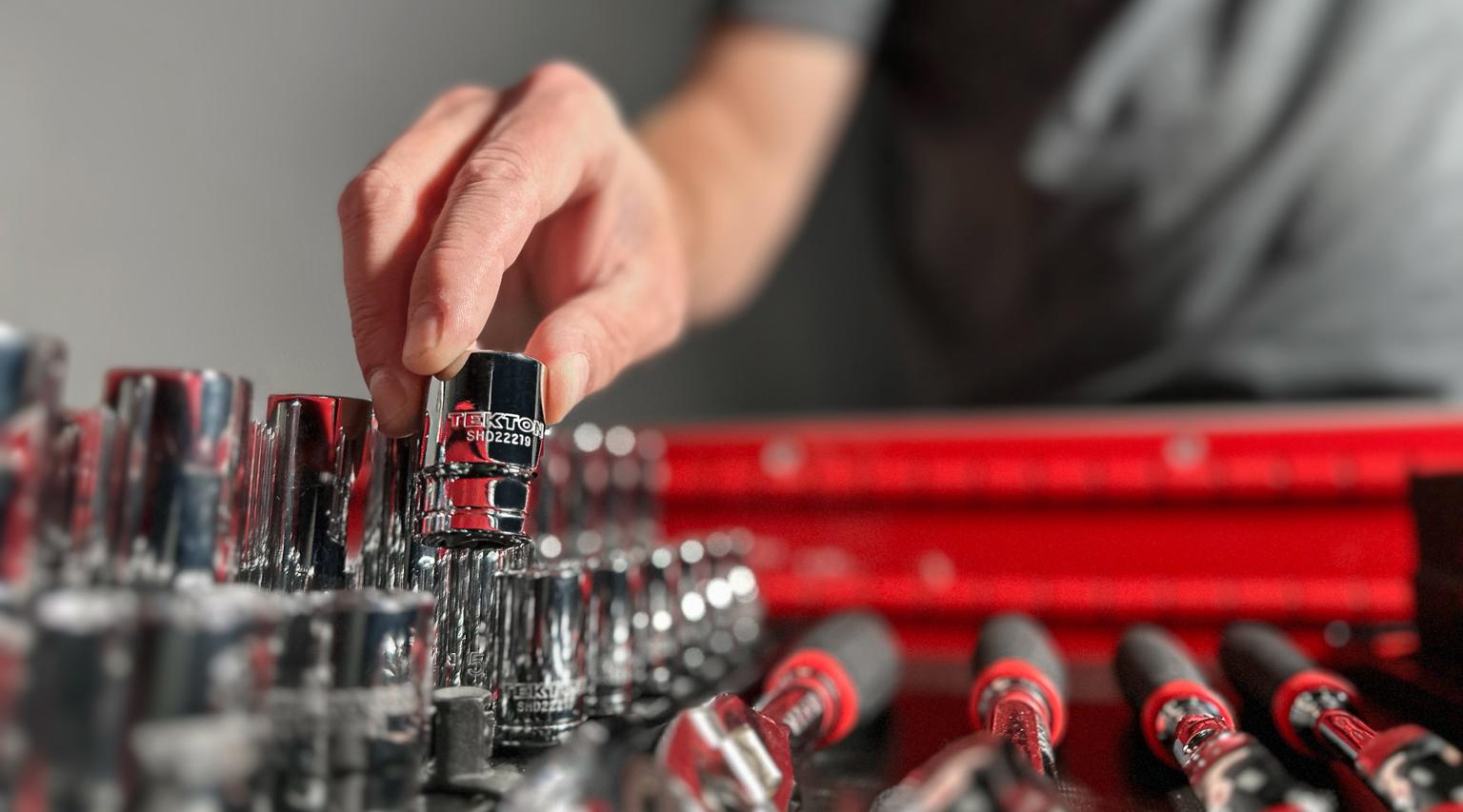 Drawer full of Tekton sockets