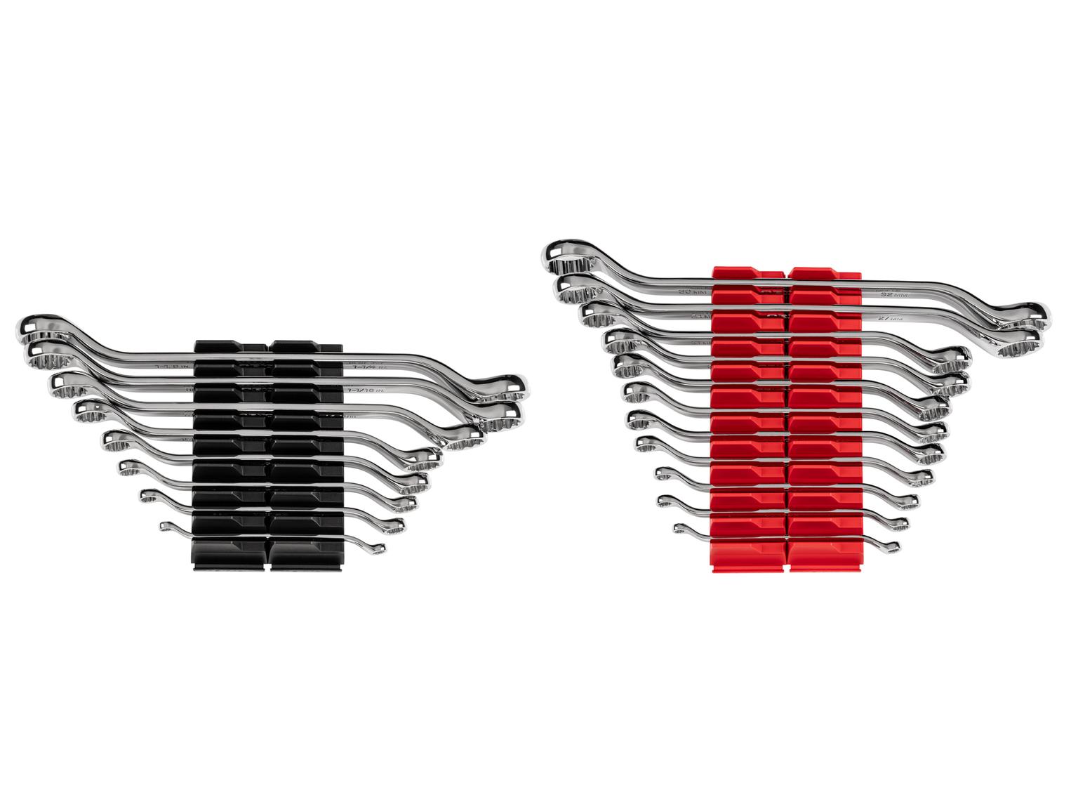 45-Degree Offset Box End Wrench Set with Modular Organizers, 19-Piece (1/4 - 1-1/4 in., 6-32 mm)