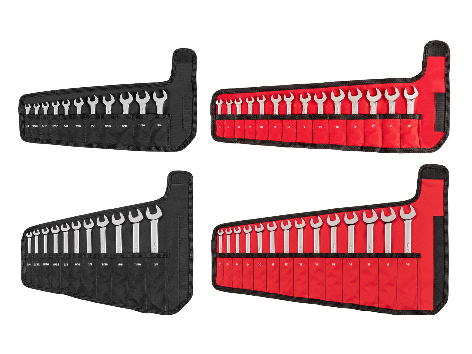 Stubby and Standard Length Combination Wrench Set with Pouches (50-Piece)